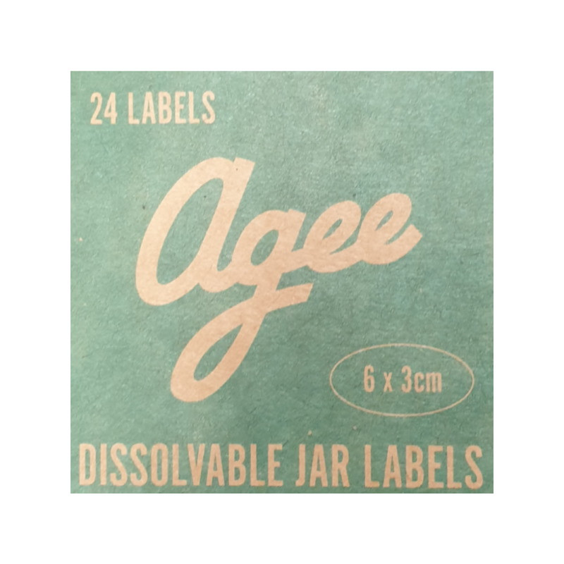 Agee Dissolvable Jar Labels 24pk
