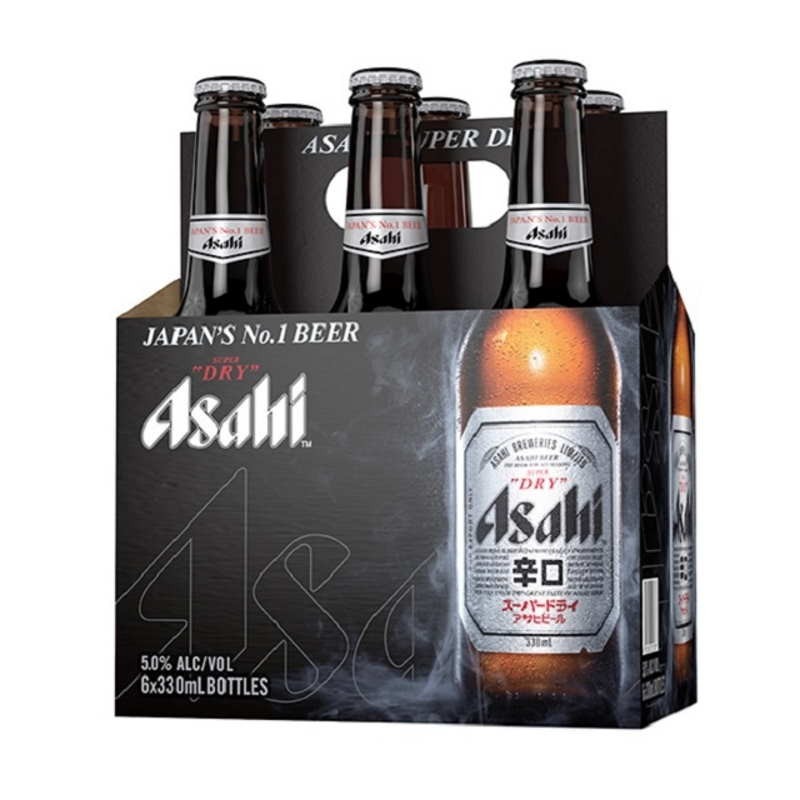 Asahi Super Dry Lager Beer 330ml 6 pack Moore Wilson