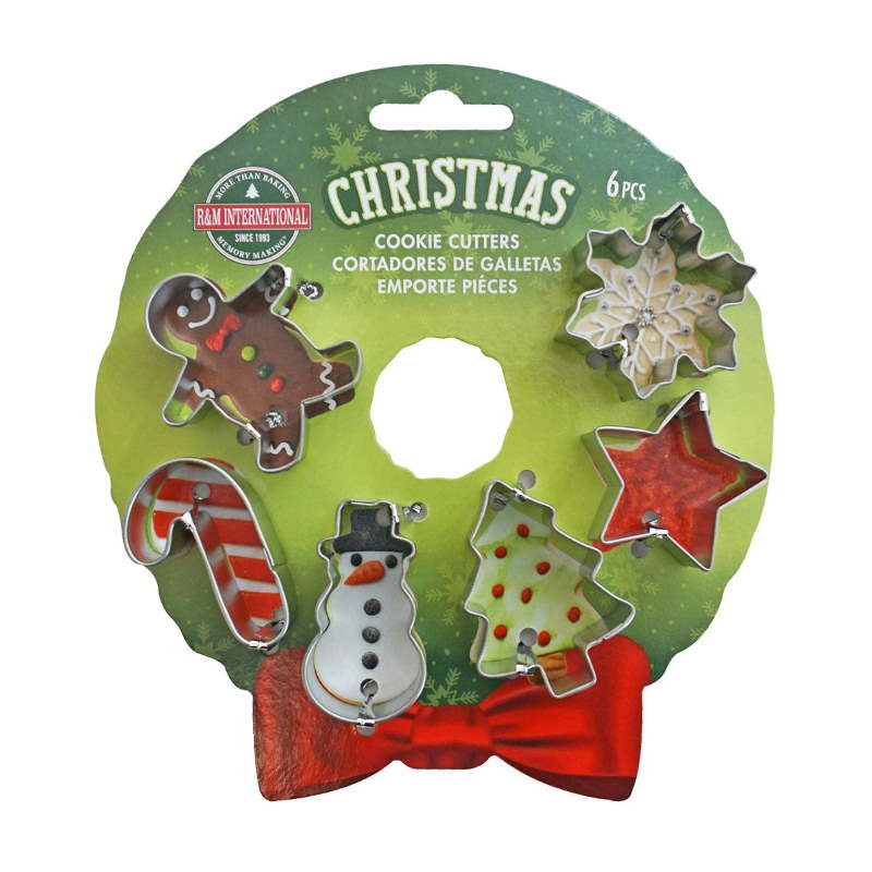 D-Line Christams Mini Wreath Cookie Cutter Set