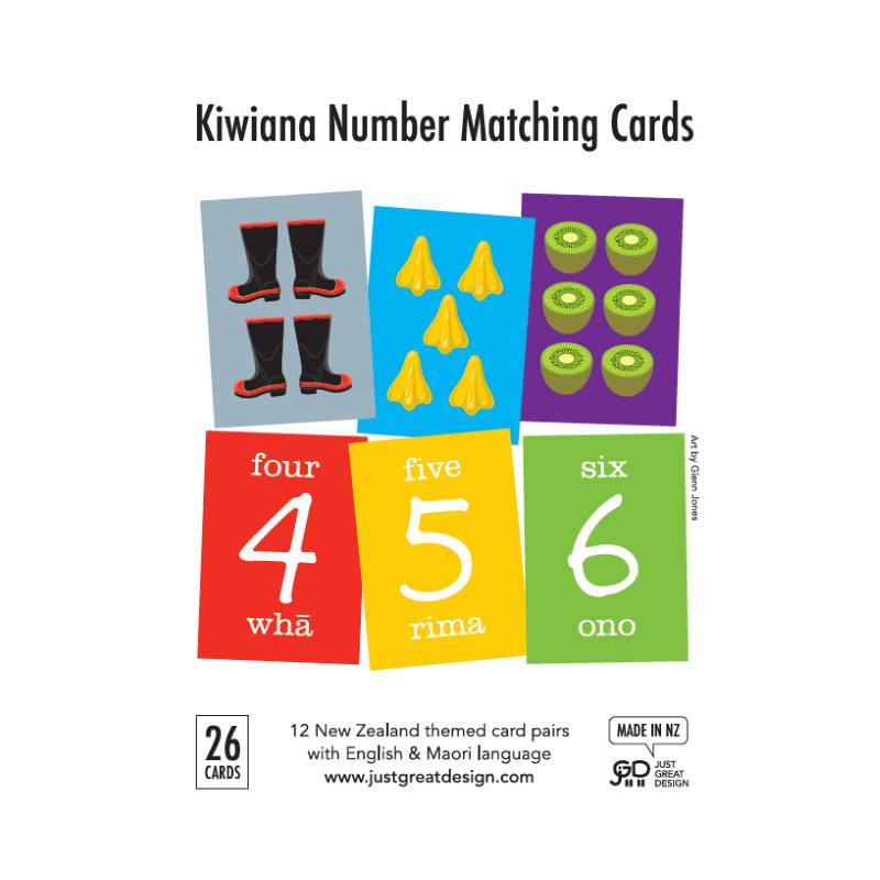 Kiwiana Number Matching Card