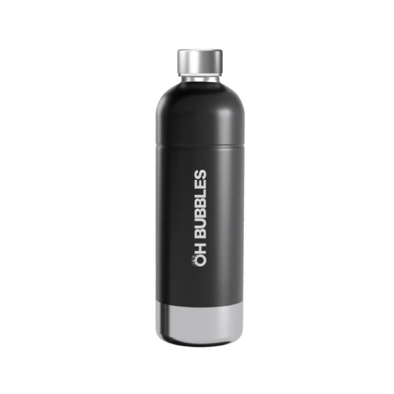OH Bubbles Stainless Steel Bottle Black