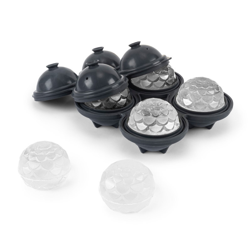 Peak Cocktail Ice Tray Petal Charcoal