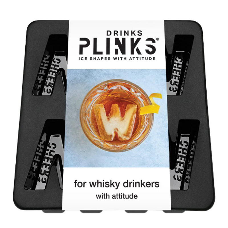 Plinks W for Whiskey Drinkers Ice Tray