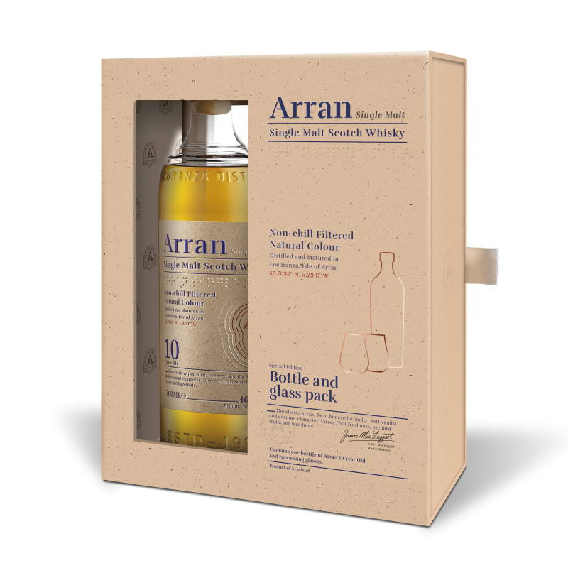 Arran 10 Year Old 700ml Gift Pack With 2 Glasses Moore Wilson S