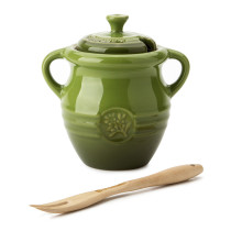 Le Creuset Olive Jar & Fork