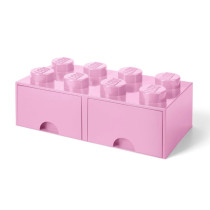 Lego Storage Brick 8 Drawer L Pink