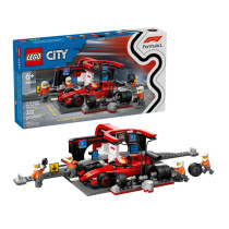 LEGO City F1 Pit Stop & Pit Crew with Ferrari Car