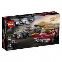 Lego Speed Champions Chevrolet Corvette C8.R Race Car and 1968 Chevrolet Corvette