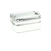 Meals In Steel Rectangular Double Layer Lunchbox