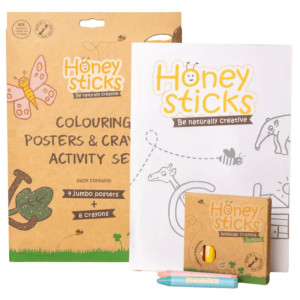 Honeysticks Jumbo Posters and Crayons Activity Set