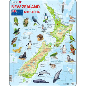 Larsen Puzzle Map of New Zealand