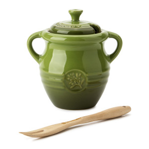 Le Creuset Olive Jar & Fork