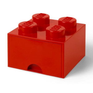 Lego Storage Brick 4 Drawer Red