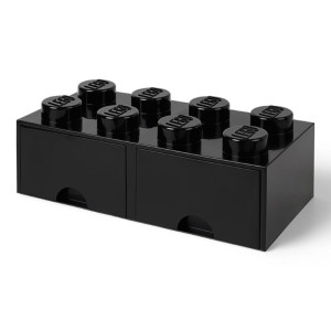 Lego Storage Brick 8 Drawer Black