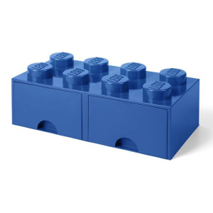 Lego Storage Brick 8 Drawer Blue