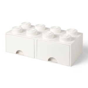 Lego Storage Brick 8 Drawer White