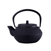 Cast Iron Tea Pot - Fine Hobnail Black