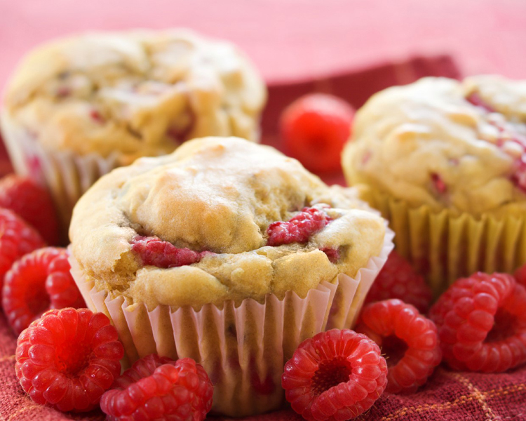 Sujon Raspberry and White Chocolate Muffins