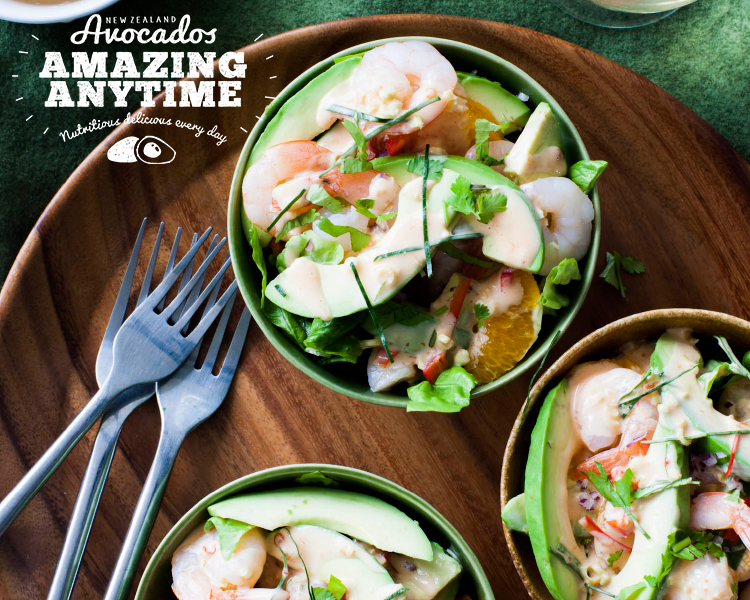 Asian Avocado, Prawn and Orange Salad