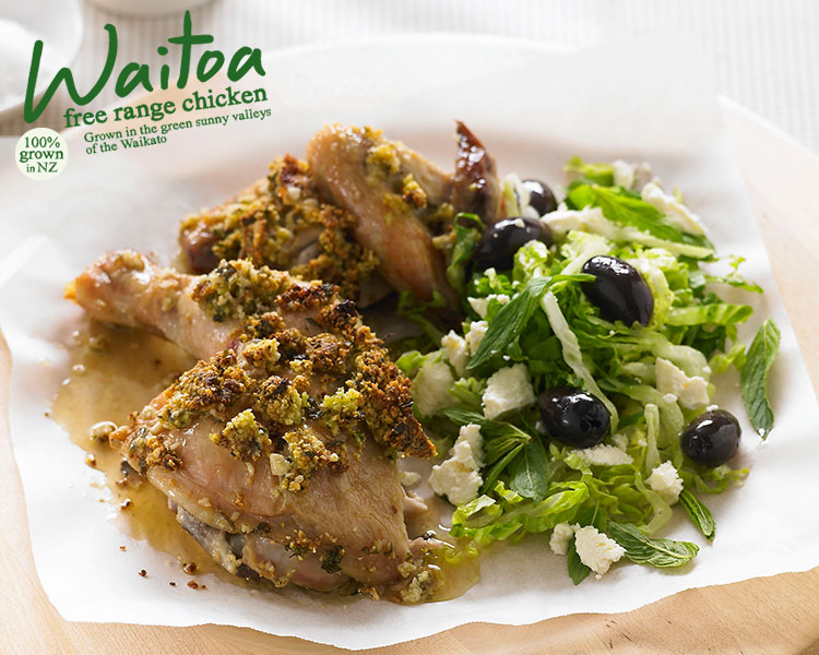 Waitoa Greek Style Butterflied Chicken & Salad