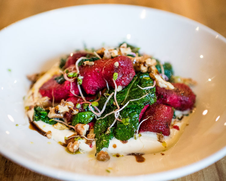 Ti Kouka's Beetroot & Kumara Gnocchi with Blue Cheese Cream