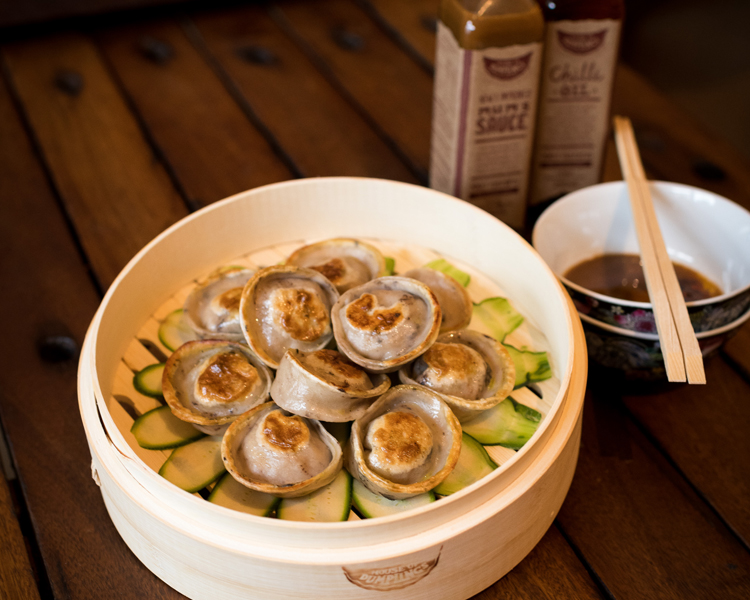 Red Gurnard Dumplings with Karengo and Shiitake Mushroom