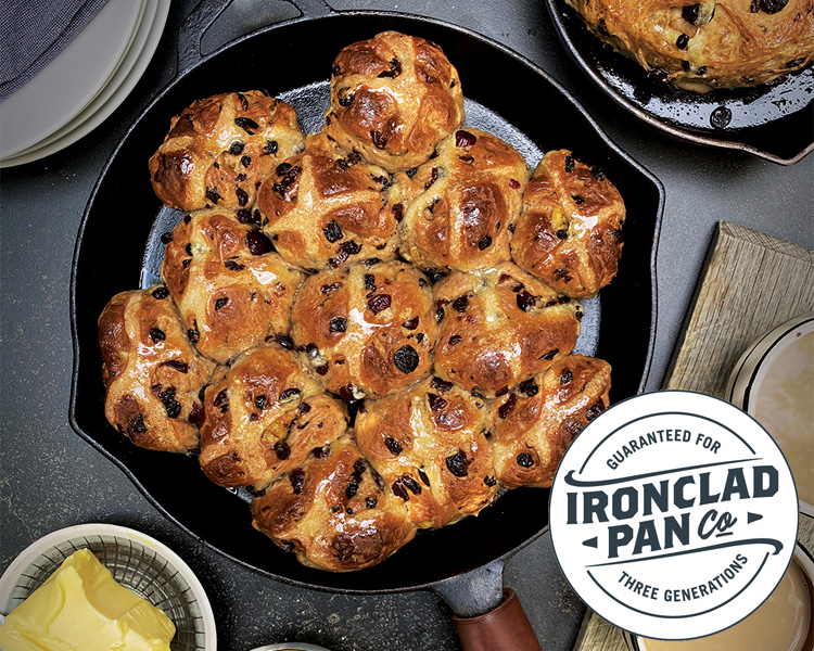 Spiced Cranberry and Currant Hot Cross Buns