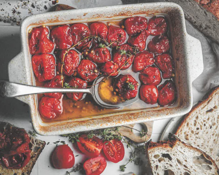 Slow Roasted Cherry Tomatoes in Fragrant Dipping Oil by Olivia Moore