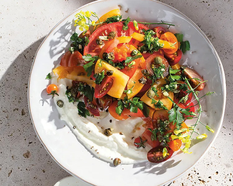 Tomato with Whipped Feta by Bri Dimattina