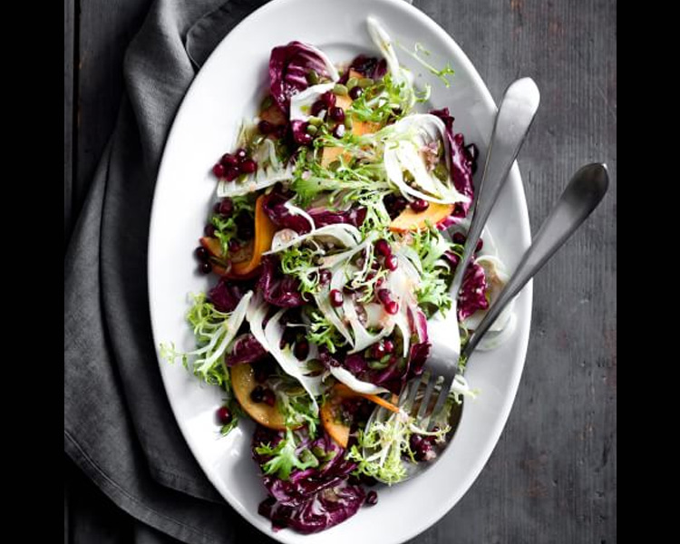 Radicchio, Persimmon and Shaved Fennel Salad