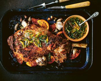 Horopito Roast Lamb with Orange and Mint Sauce